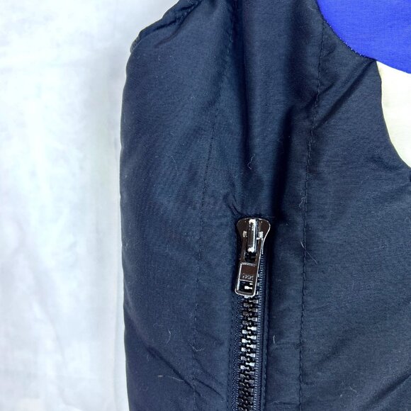 Vtg Snuggler Women's S Down Puffer Ski Vest Black Purple Colorblock Retro 80's - Picture 4 of 14